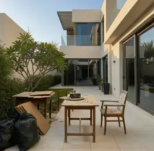 Villa Backyard Junk Clearance before